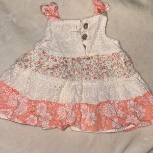 Nicole Miller Pink and White Baby Dress